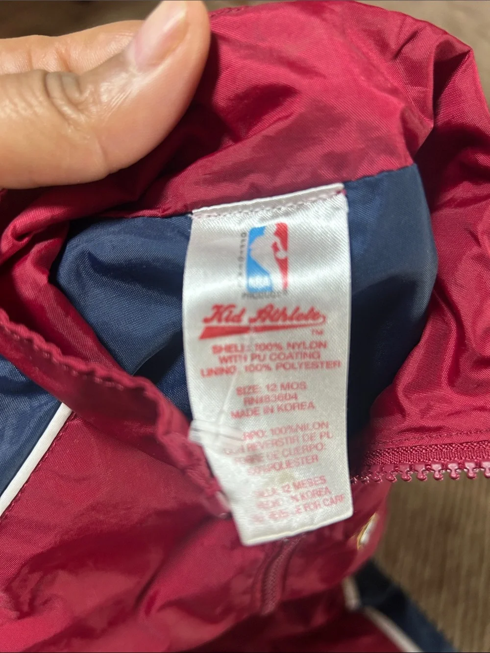 VTG Kids Cavaliers Windbreaker Set embroidered logo 90s official NBA tag 12mths